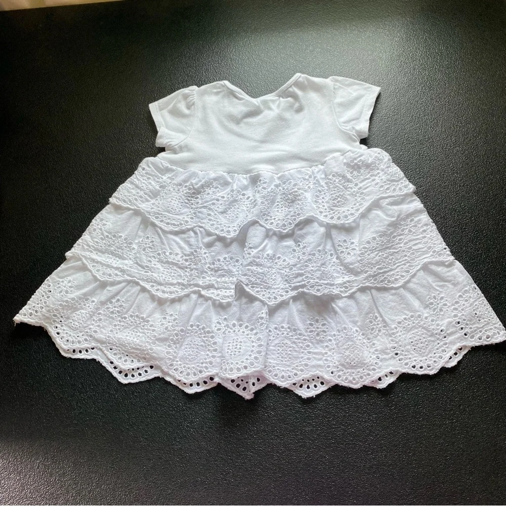 First Impressions for Macy’s White Eyelet Baby Girl Dress size 12 months